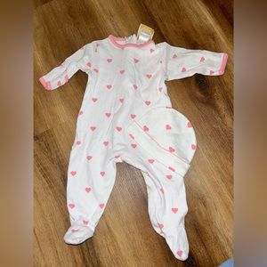 TBBC romper with matching hat